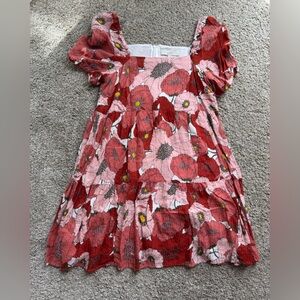 LOFT Floral Puff Sleeve Dress Size 4